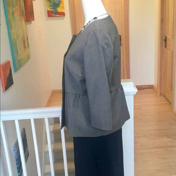 J. Crew Gray Suiting Peplum Blazer - Picture 4 of 13